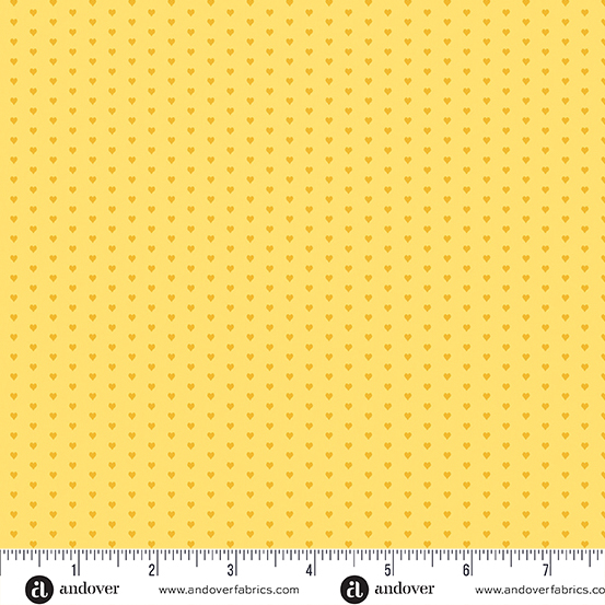 Mini Heart by Andover Fabrics - Yellow