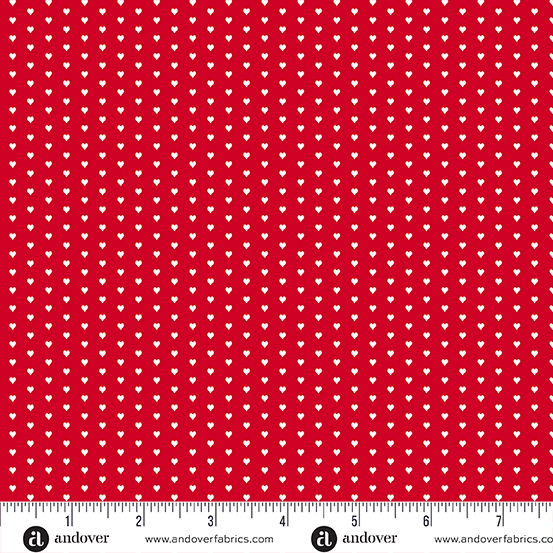 Mini Heart by Andover Fabrics - Red