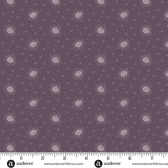 Little Gems by Andover Fabrics - Polka Rose in Lavender