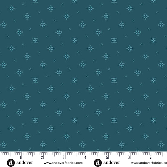 Little Gems by Andover Fabrics - Whirly Gigi in Indigo