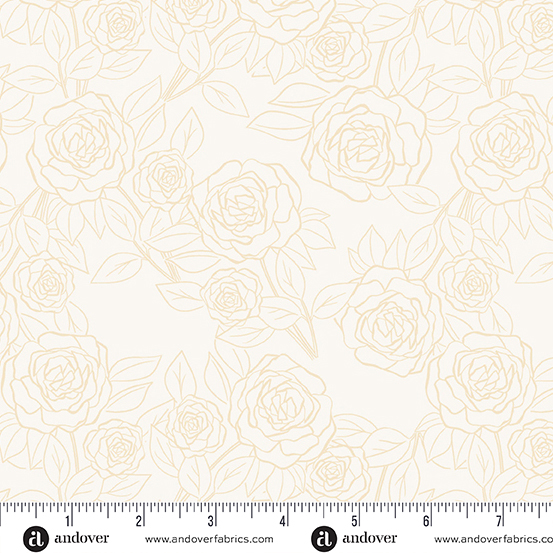 Color Me Pretty by Stephanie Organes - Rose Bloom in Cream
