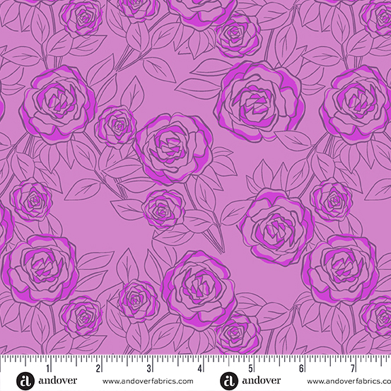 Color Me Pretty by Stephanie Organes - Rose Bloom in Orchid