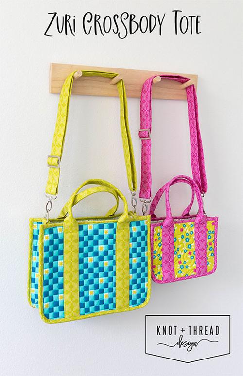 Zuri Crossbody Tote Pattern by Knot & Thread