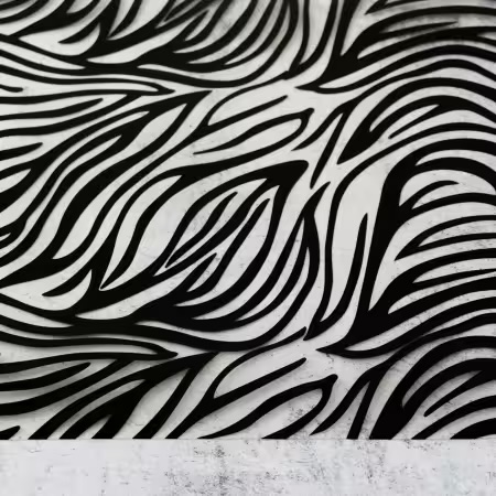 Clear Vinyl - Zebra Print (1/2 yard)