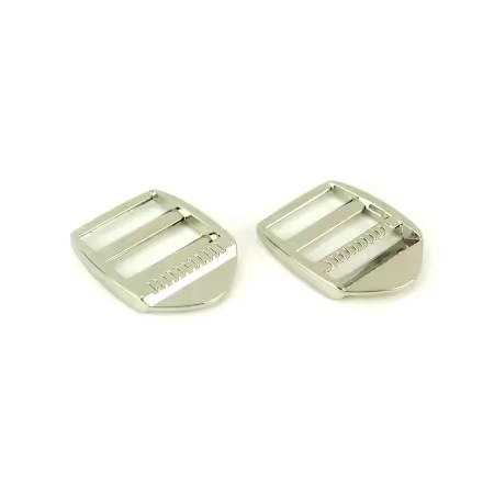 Two Ladder Lock Slider Buckles 1" Nickel