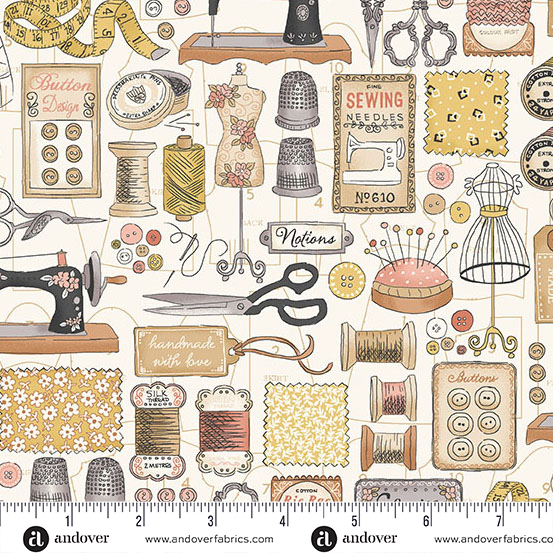 Atelier by Makower UK - Couture in Cream