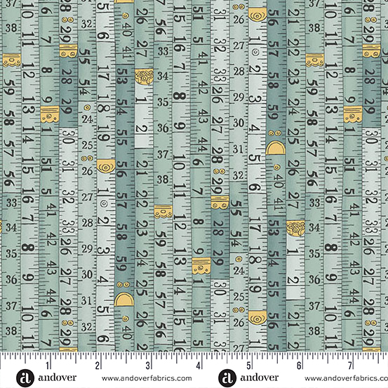 Atelier by Makower UK - Measurements in Blue