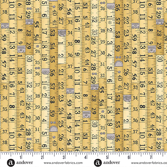 Atelier by Makower UK - Measurements in Yellow