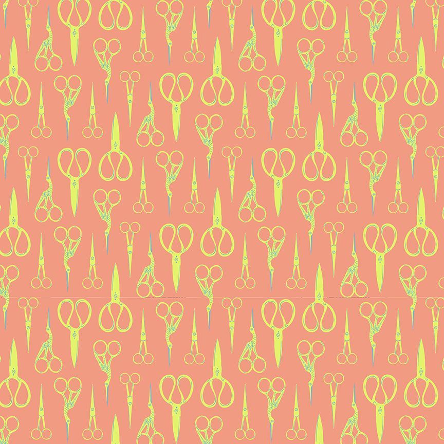 Stitch & Glow by Dear Stella - Crane Scissors in Cantaloupe