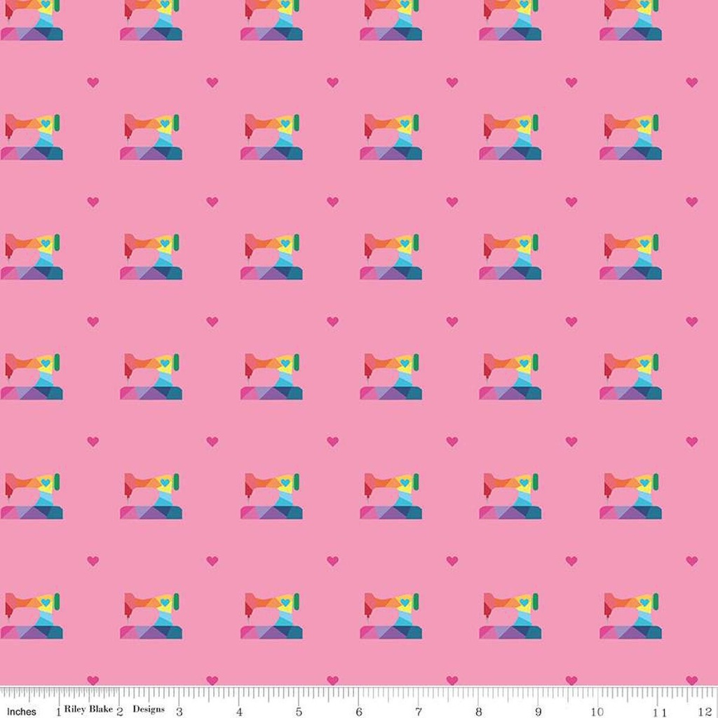 Make by Kristy Lea - Geo Sewing Machine in Hot Pink