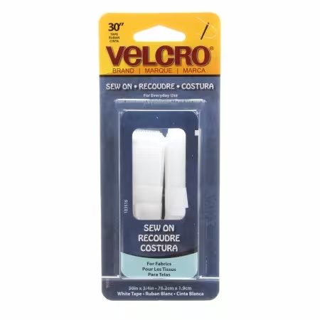 VELCRO Brand Fastener Regular Duty Strip White 3/4" x 30"