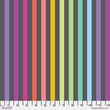 Graywork by Tula Pink - Disco Stripe in Carbon