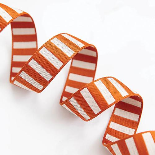 1 1/2" Webbing - Bold Stripe Saddle/Off White by Stitch Supply Co.