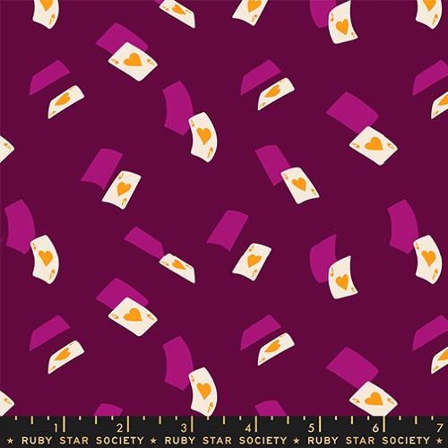 Hello Alice by Sarah Watts - Falling Aces in Purple Velvet | Ruby Star Society