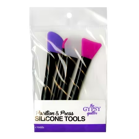 The Gypsy Quilter Position and Press Silicone Tools 4ct