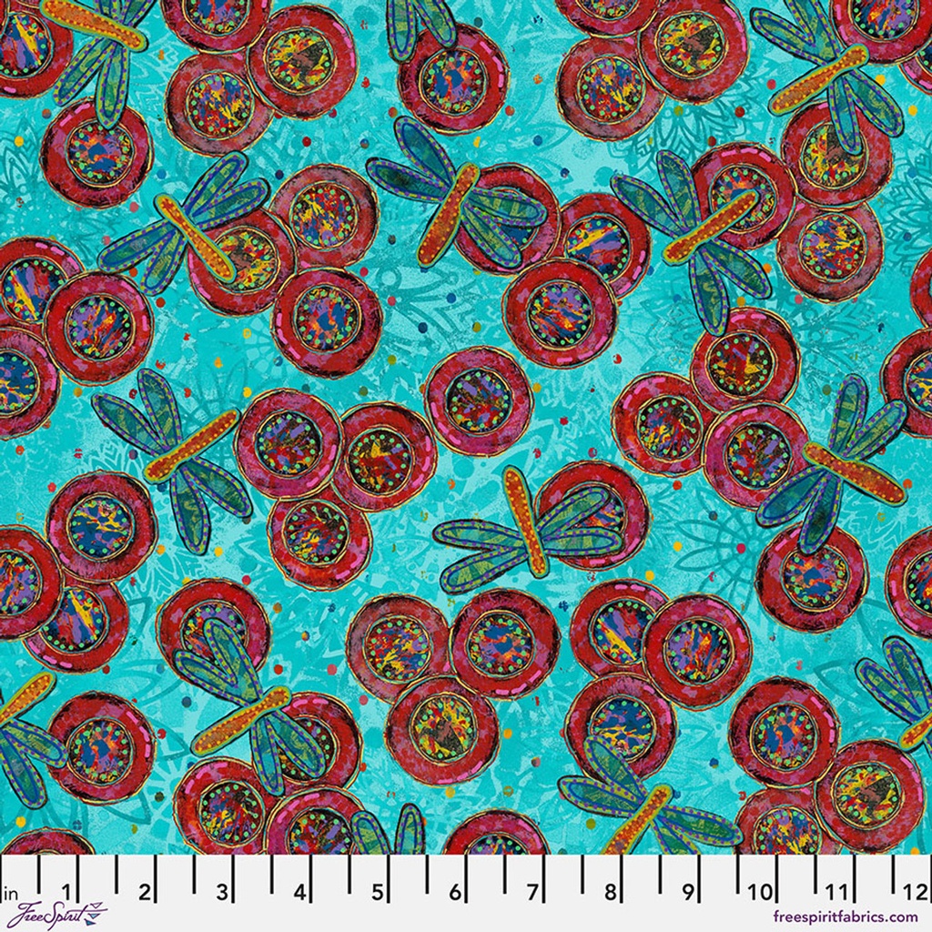 Dragonfly Dance by Sue Penn - Flight in Mint