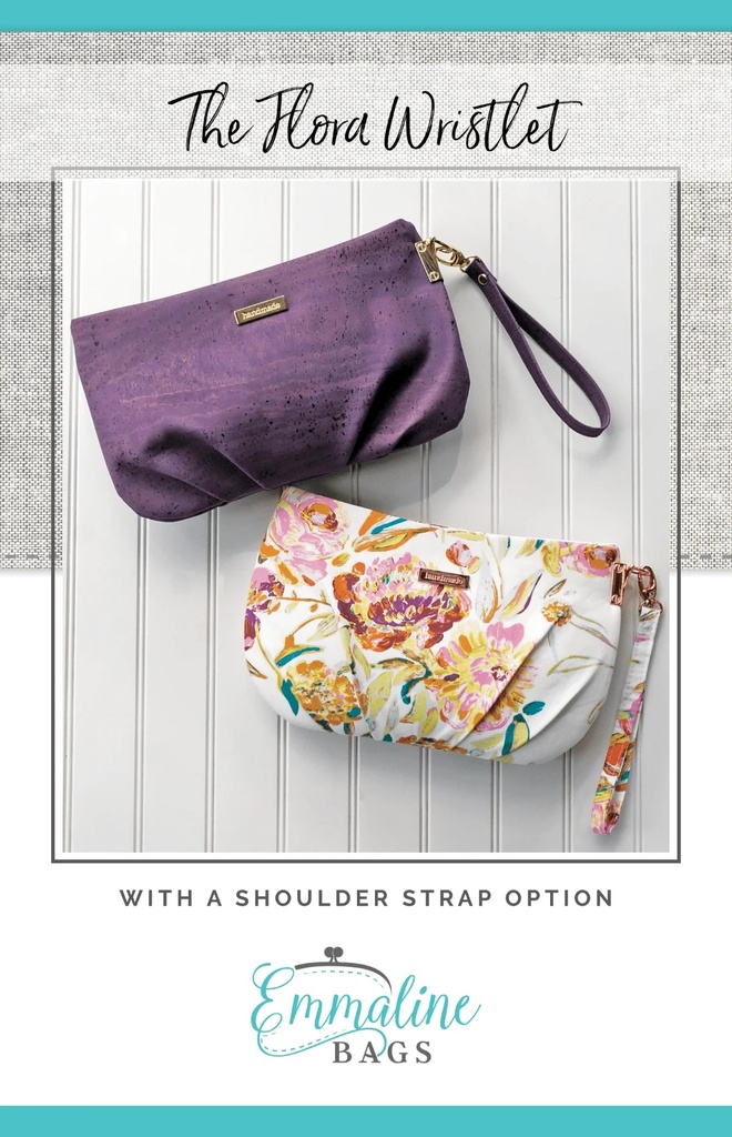 Paper Pattern - The Flora Wristlet Pattern by Emmaline Bags