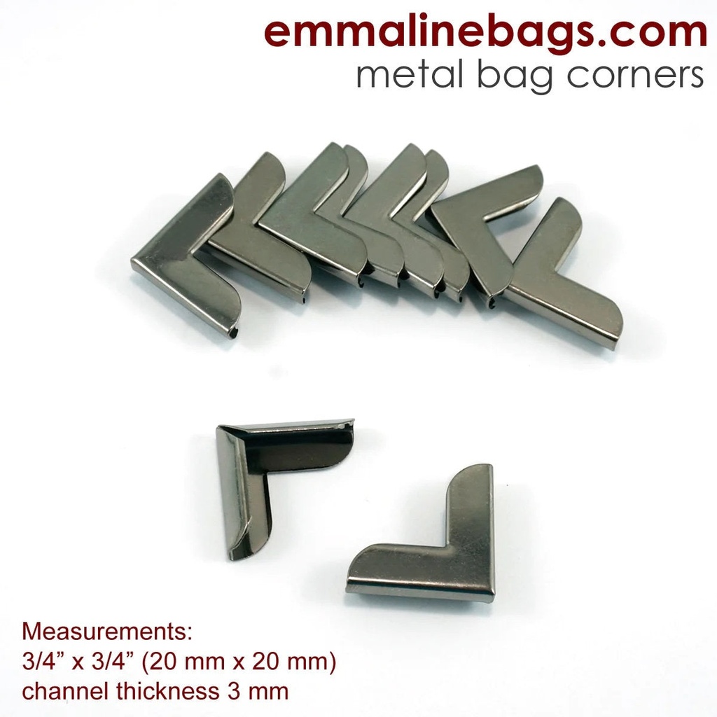 Metal Corners for Bags 3/4" x 3/4" 10 Pack