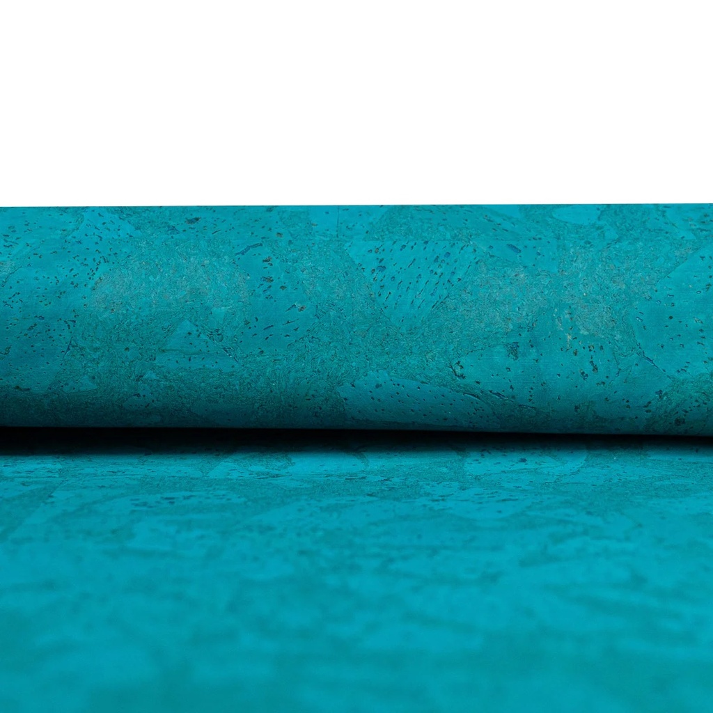 Cork Fabric - Turquoise Chunk