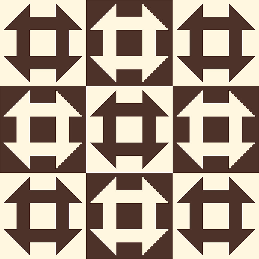 Perfect Points II by Whistler Studios - Churn Dash in Chocolate