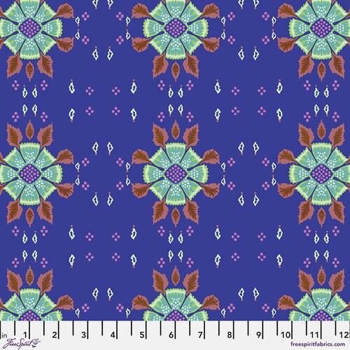 Folk Heart by Nathalie Lete for Conservatory Craft - Eyelet in Periwinkle