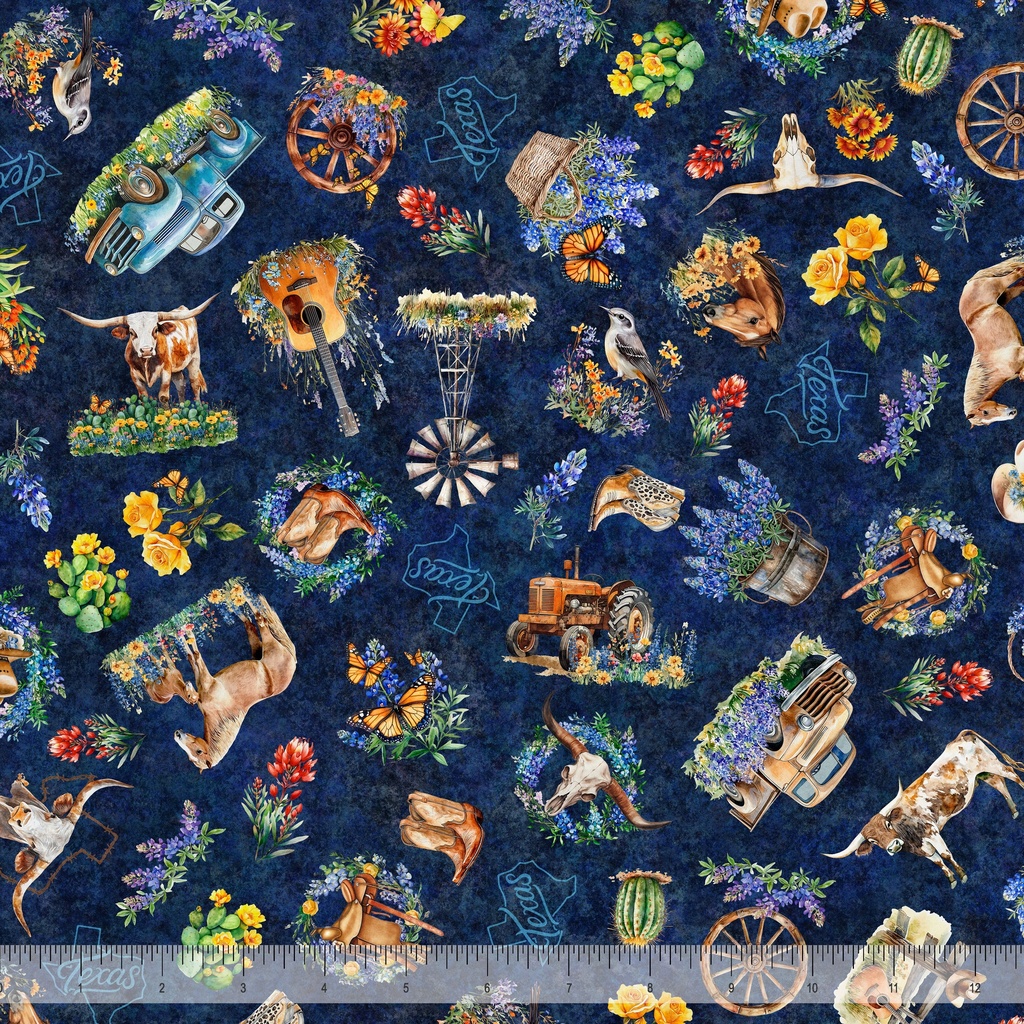 All Texas Shop Hop 2026 - Texas Vignettes Toss in Navy