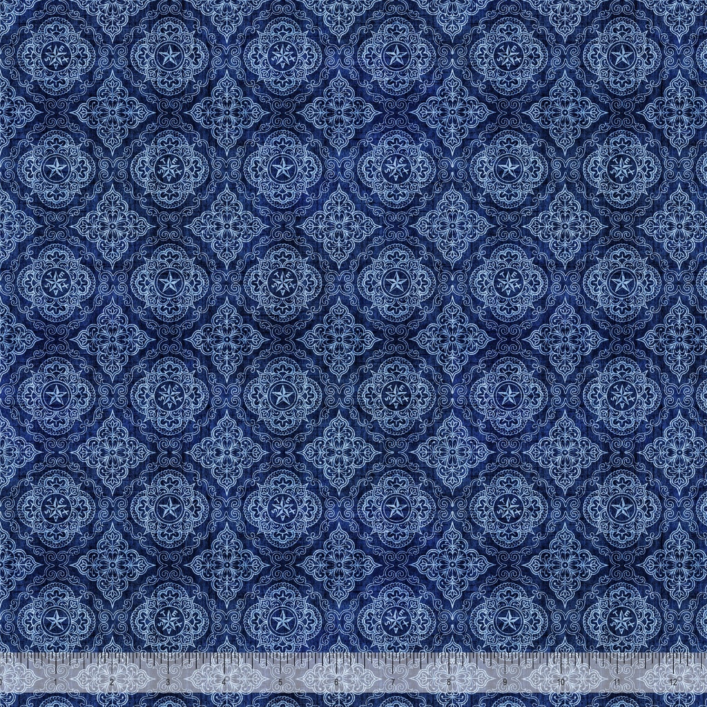 All Texas Shop Hop 2026 - Western Geo Medallions in Indigo