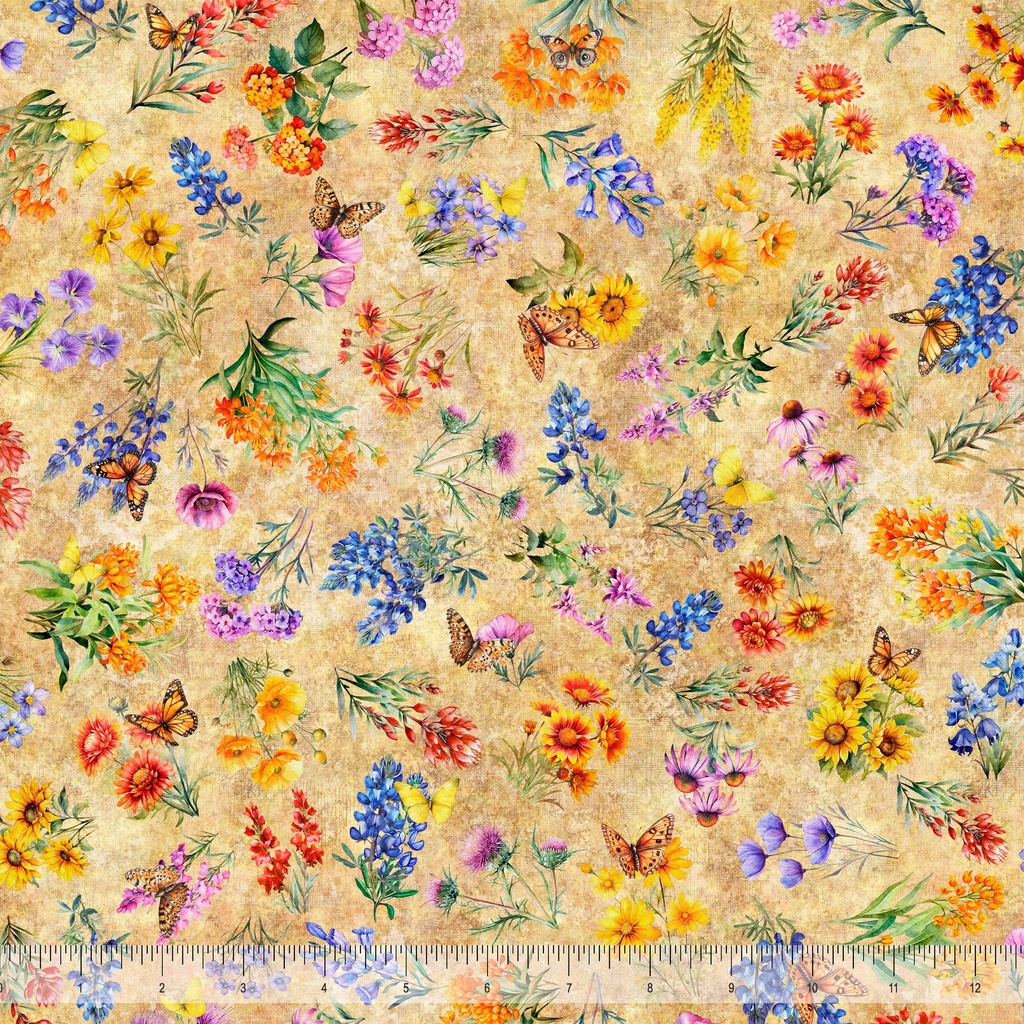 Pre-Sale Only - All Texas Shop Hop 2026 - Texas Wildflowers in Tan