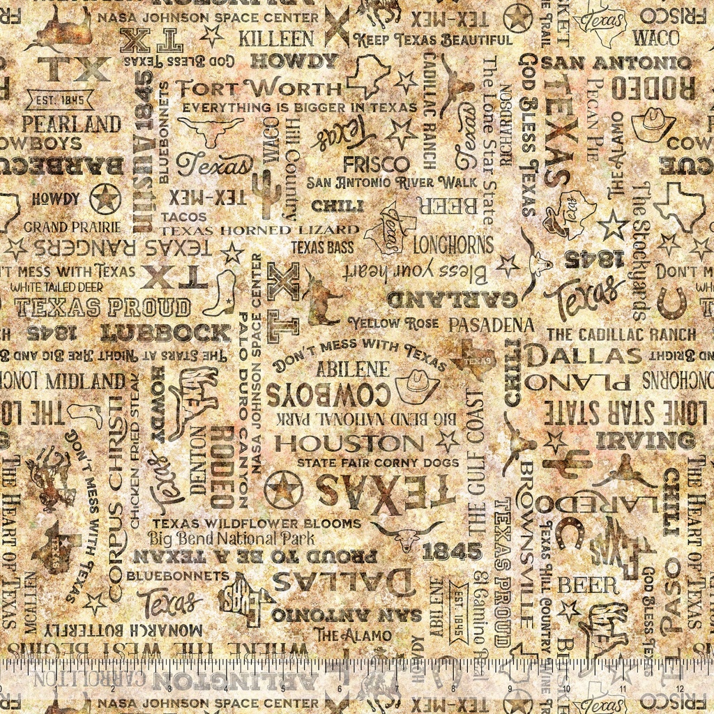 Pre-Sale Only - All Texas Shop Hop 2026 - Texas Text in Tan
