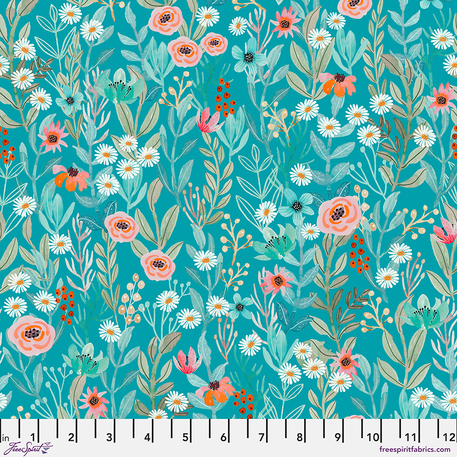 Floral Fiesta by Mia Charro - Son Vida Vibrant in Jade