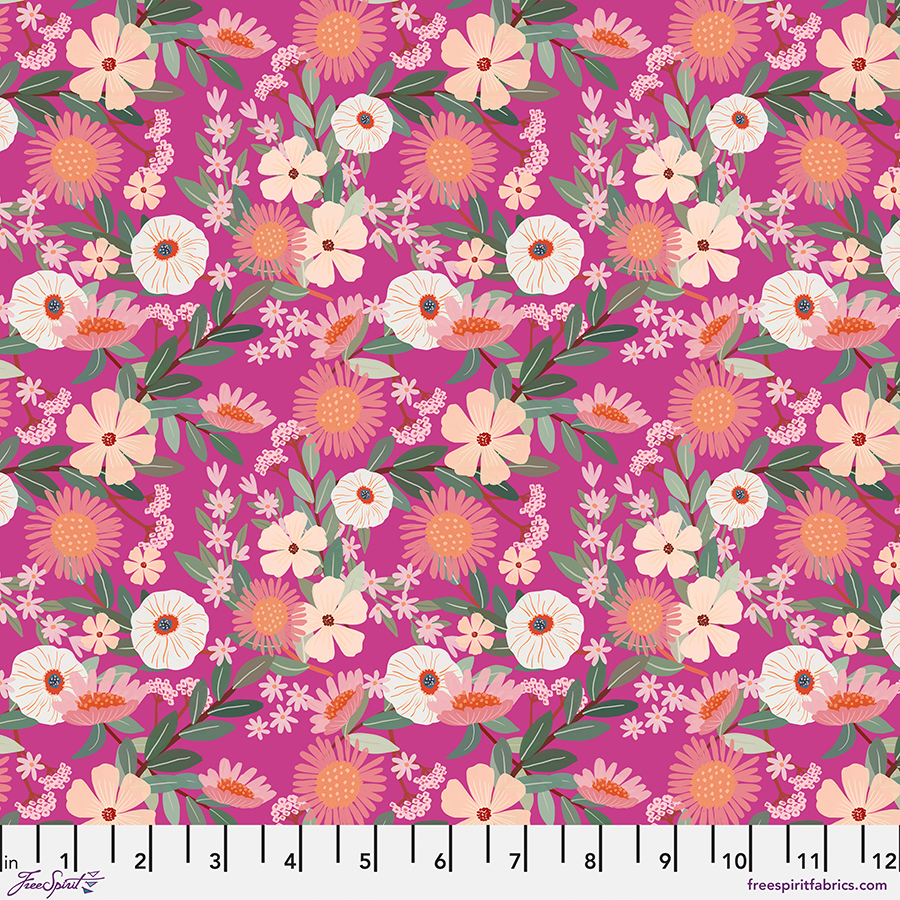 Floral Fiesta by Mia Charro - Petal Paradise in Magenta