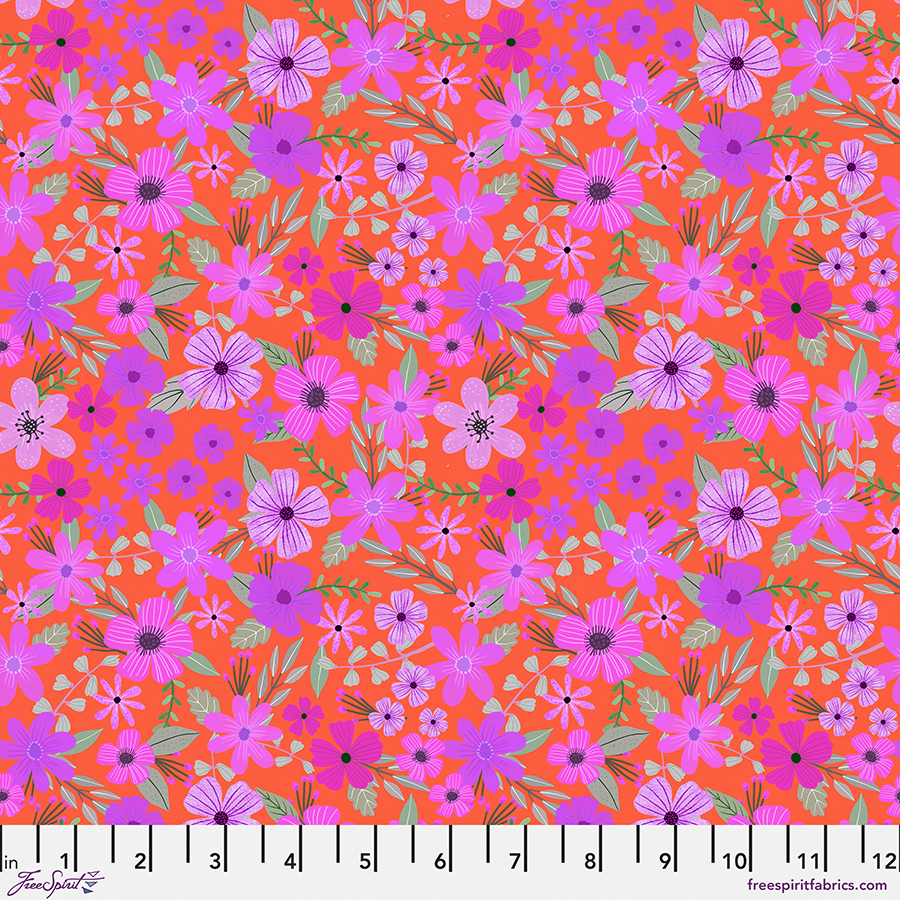 Floral Fiesta by Mia Charro - Blossom Bonanza in Strawberry