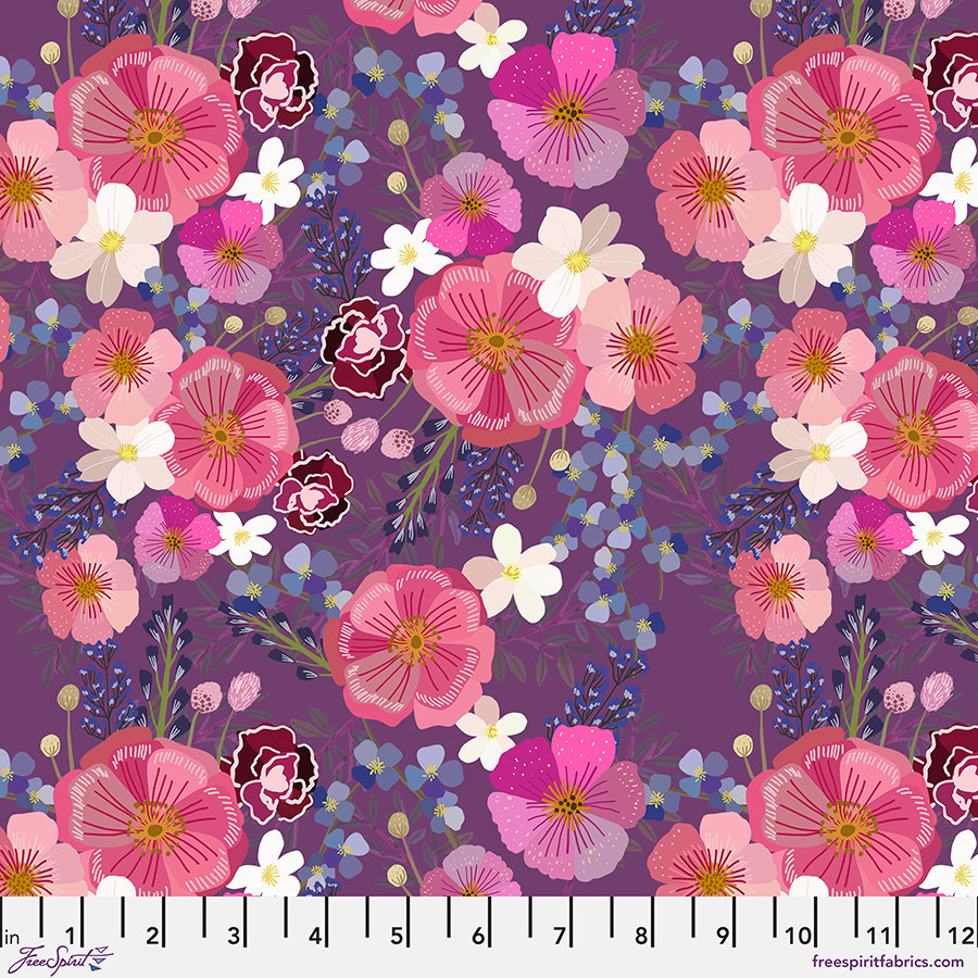 Floral Fiesta by Mia Charro - Petal Parade in Purple
