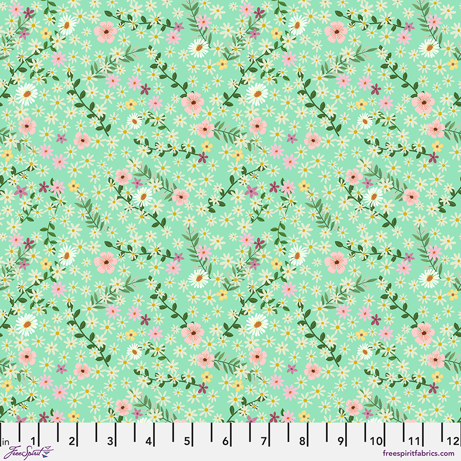 Floral Fiesta by Mia Charro - Happy Petals in Mint