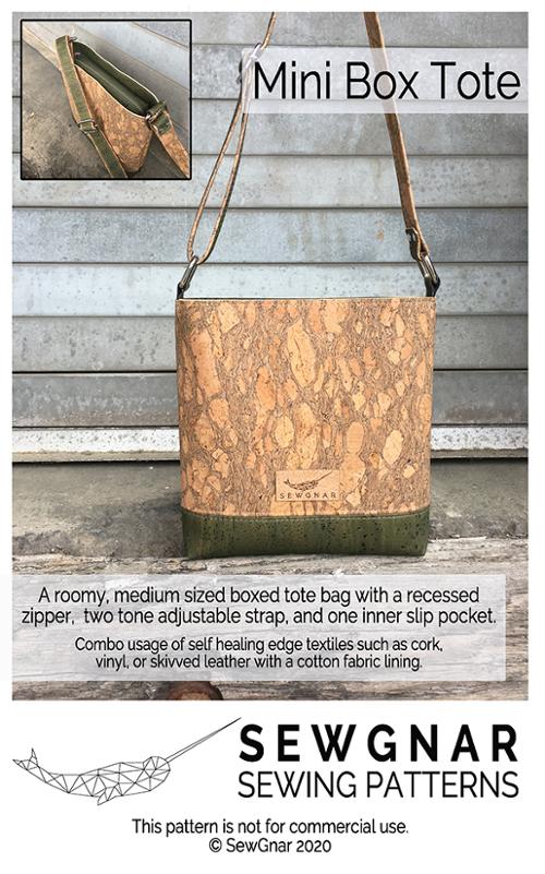 Mini Box Tote Pattern by Sewgnar