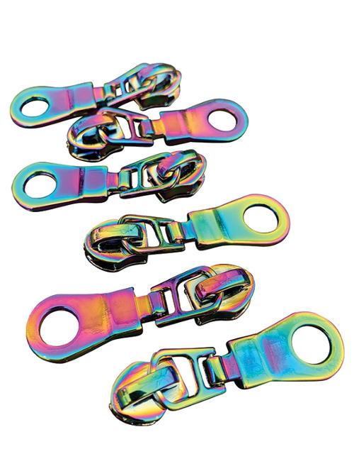 Iridescent Zipper Pulls Size 5 by Sassafras Lane - 6 Pack