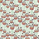 Cozy Cats by Kate Lower - Stem Flowers in Cream