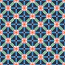 Cozy Cats by Kate Lower - Trellis Geo in Navy