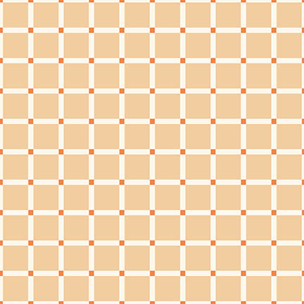 Cozy Cats by Kate Lower - Gingham in Peach