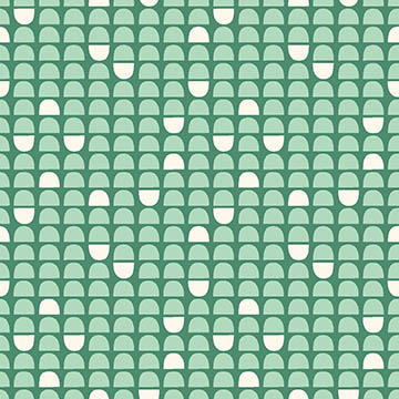 Cozy Cats by Kate Lower - Arched Geo in Spearmint
