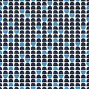 Cozy Cats by Kate Lower - Arched Geo in Navy