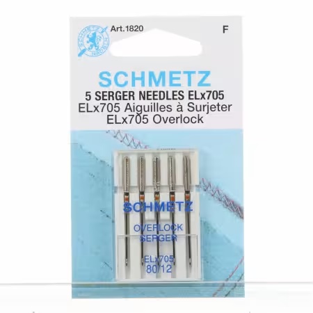 SCHMETZ Needles - Overlock/Serger ELX705 Size 80/12