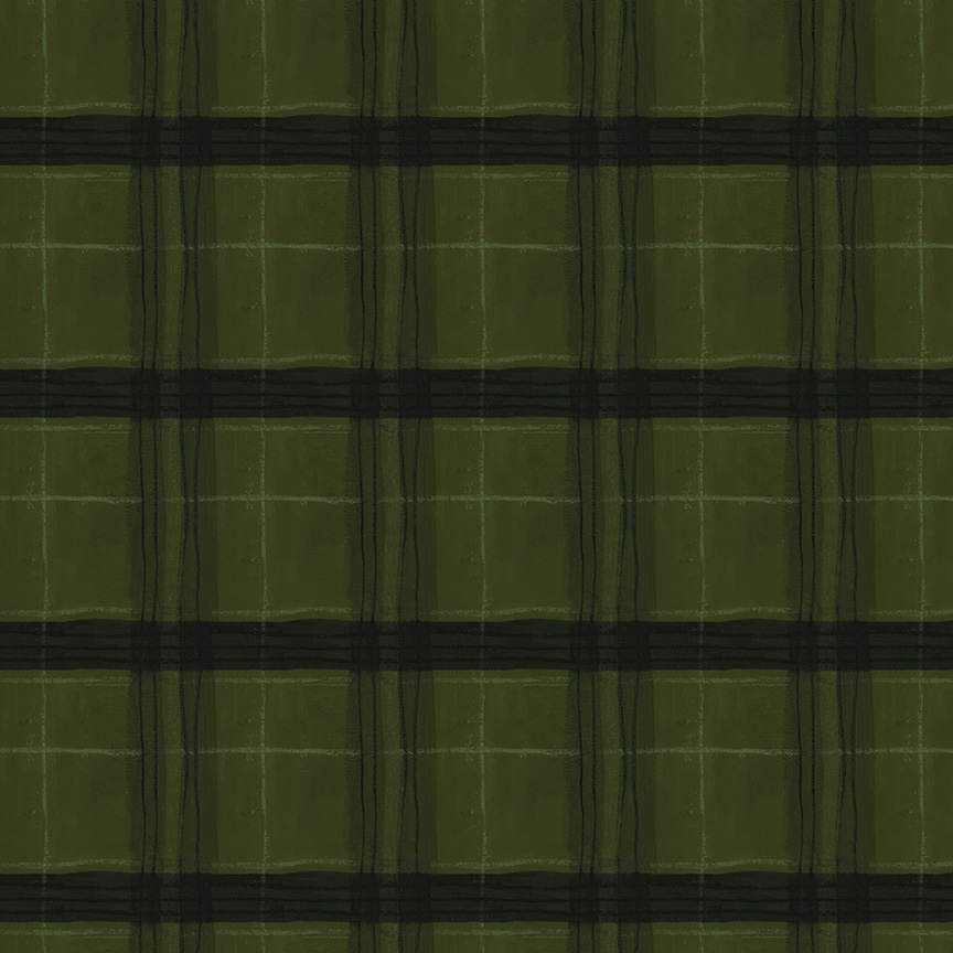 The Plaid One by Marcia Derse - Window Pane Plaid in Piney