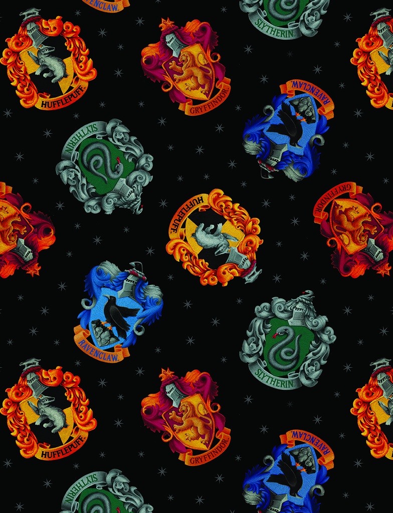 Harry Potter by Benartex - Crests in Black