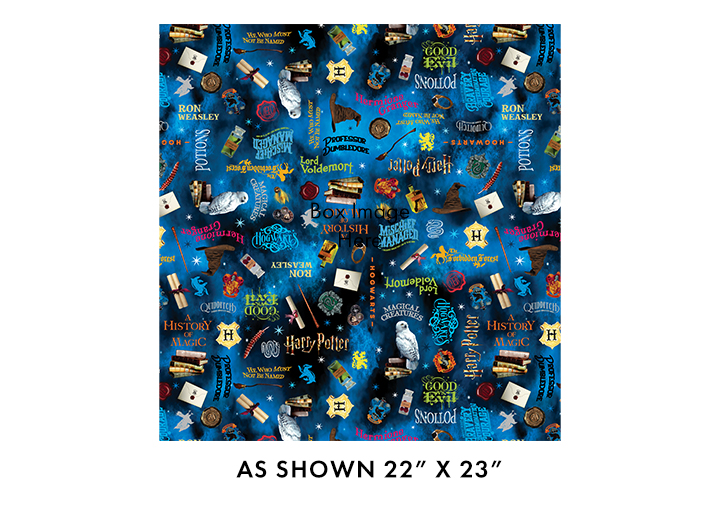 Harry Potter by Benartex - Words in Blue 108" Wideback