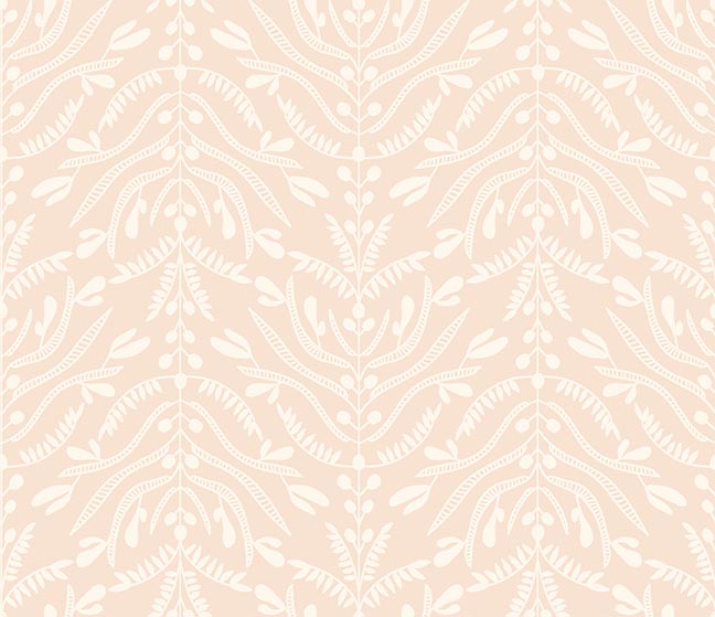 Serenade by Ink & Arrow - Damask Branches in Peach