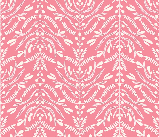 Serenade by Ink & Arrow - Damask Branches in Pink