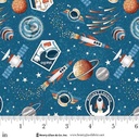 Milky Way-Glow by Kate Mawdsley - Tossed Elements in Teal