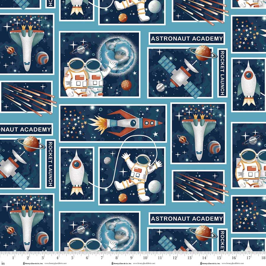 Milky Way-Glow by Kate Mawdsley - Patchwork in Blue