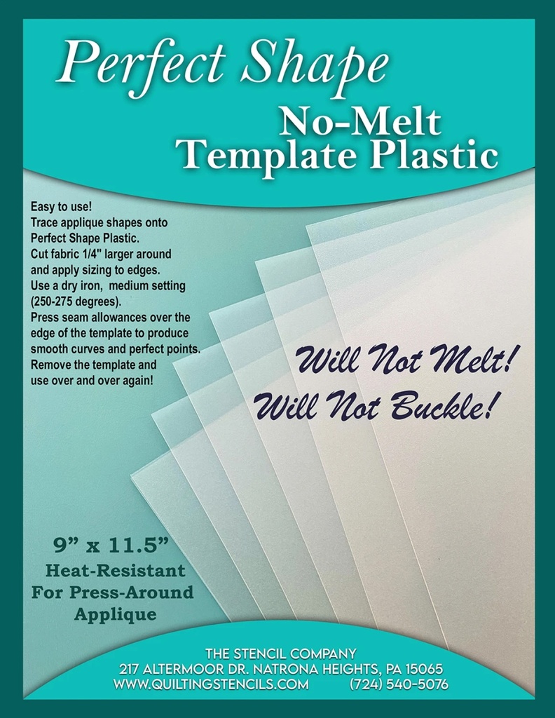 Perfect Shape Plastic Template Sheet 4ct